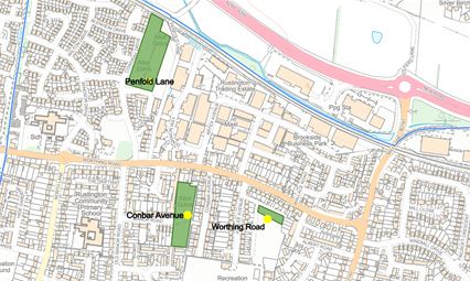 Map of allotment sites
