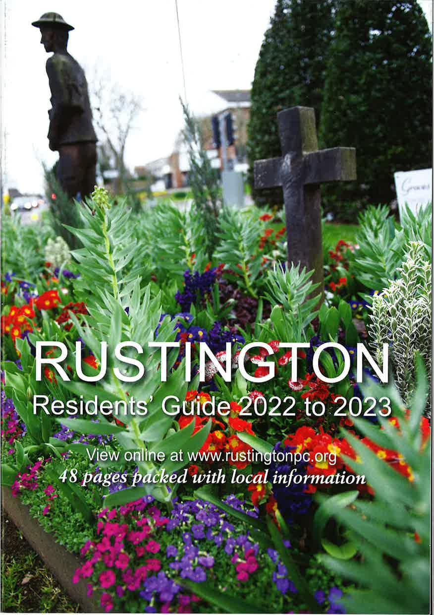 Front Cover of the 2022 to 2023 Rustington Residents' Guide